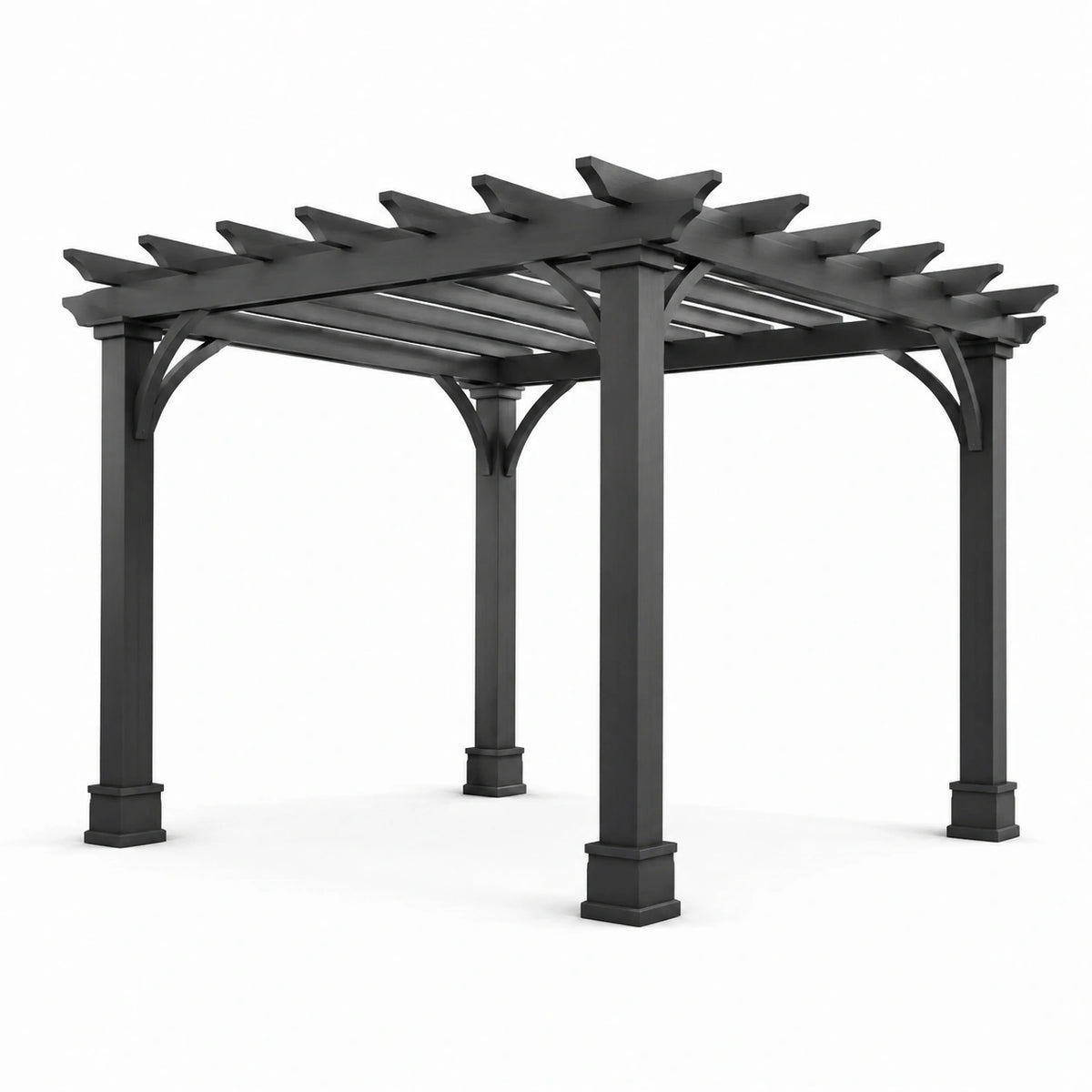 Pergola en aluminium noir 300x300x220 cm