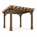Pergola en bois de cèdre massif brun 300x300x250 cm