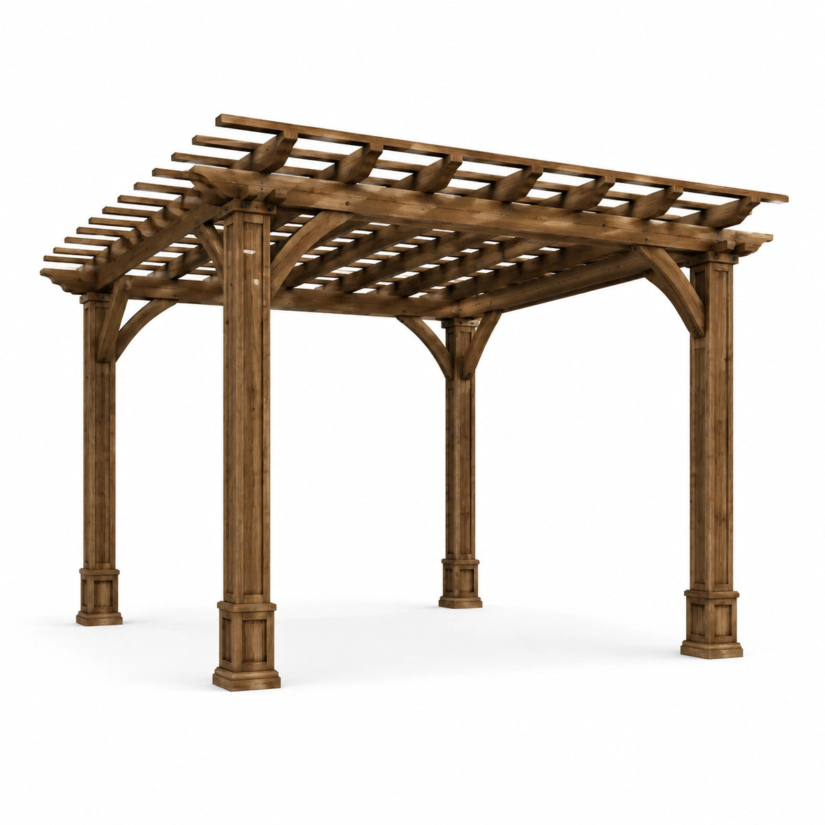 Pergola en bois de cèdre massif brun 300x300x250 cm
