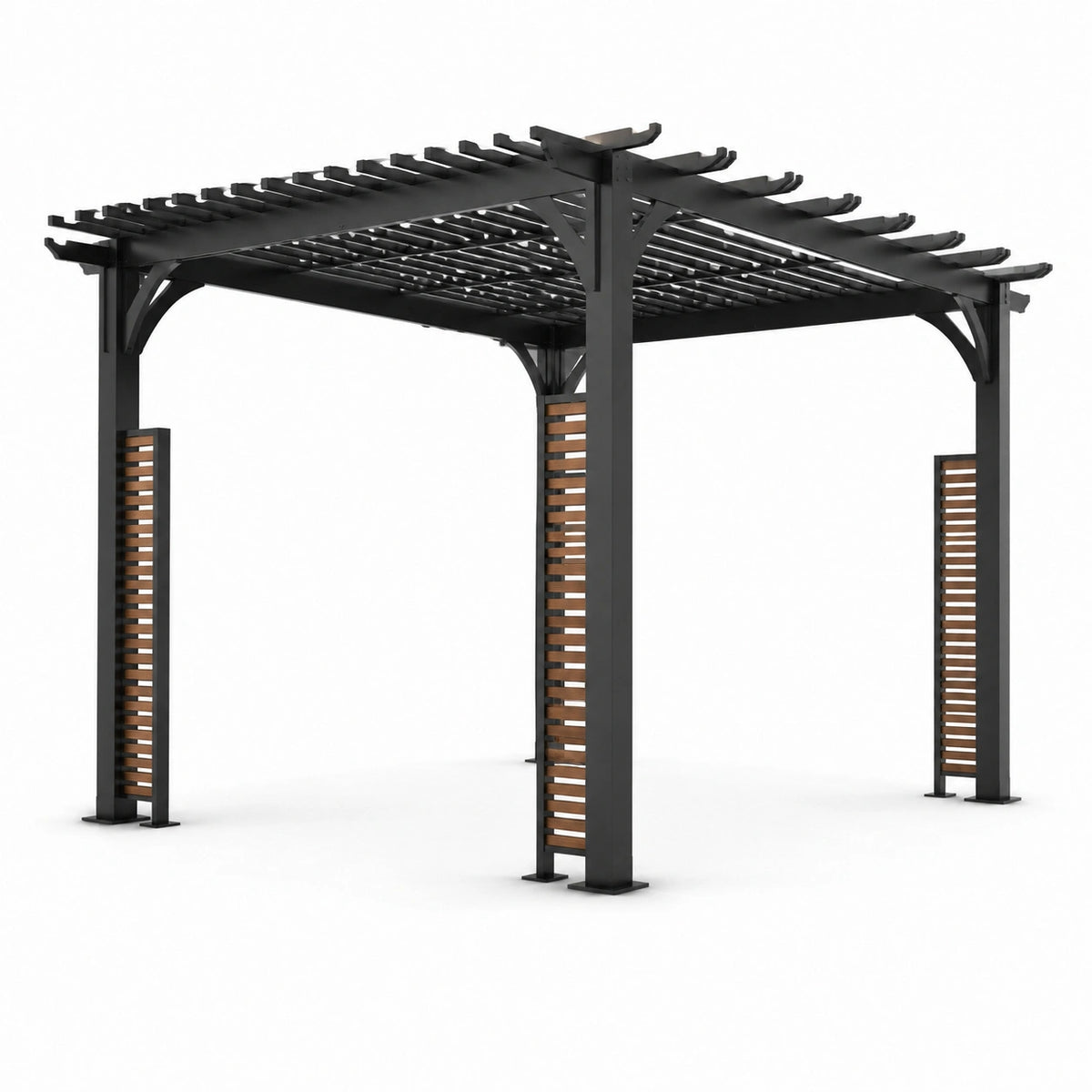 Pergola en aluminium et bois d'acacia 300x400 cm