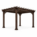 Pergola en bois massif brun 300x300 cm