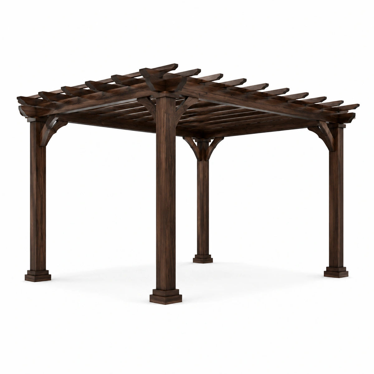Pergola en bois massif brun 300x300 cm