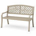 Banc en métal pour extérieur beige 120 cm