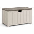 Coffre de rangement en plastique beige 120x55x60 cm