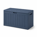 Coffre de rangement en plastique bleu 120x60x55 cm