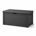 Coffre de rangement en plastique gris anthracite 120x60x50 cm
