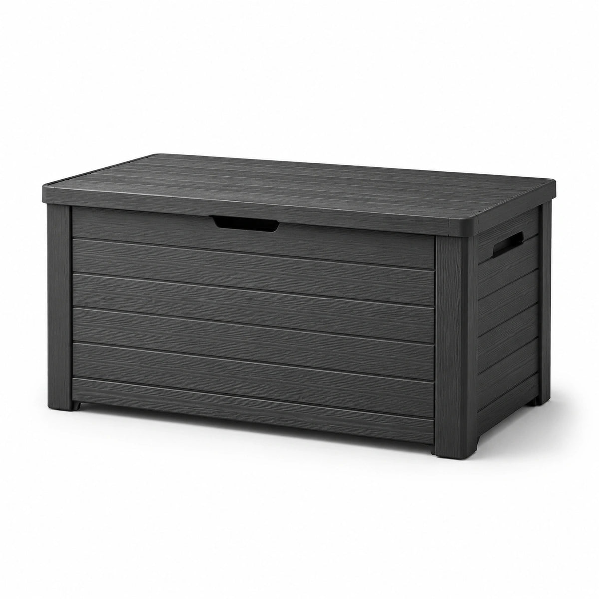Coffre de rangement en plastique gris anthracite 120x60x50 cm