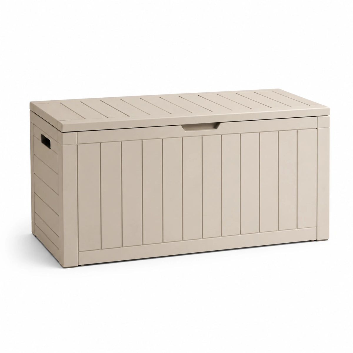 Coffre de rangement en plastique polypropylène beige