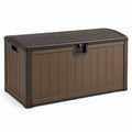 Coffre de rangement en plastique marron