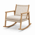 Chaise à bascule en bois de teck et corde de polyester