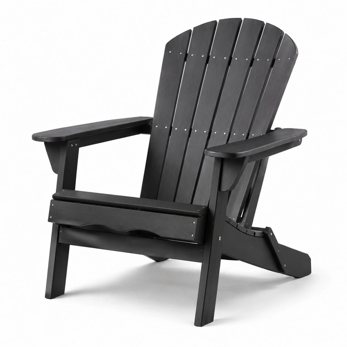 Chaise Adirondack en bois composite noir