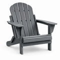 Chaise Adirondack Bois Composite Gris pour Extérieur