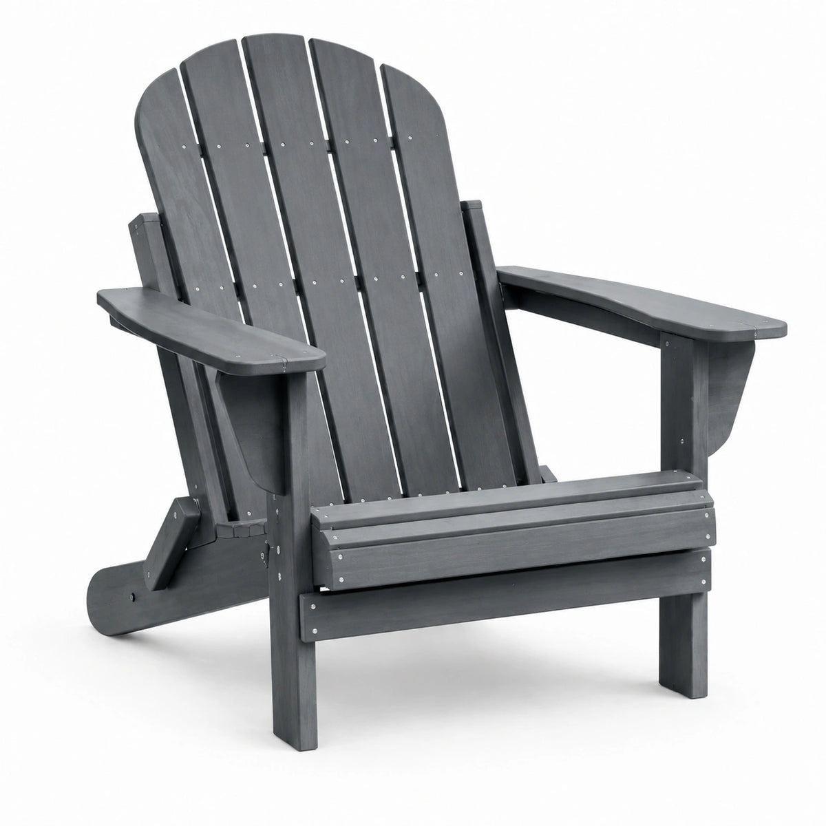 Chaise Adirondack Bois Composite Gris pour Extérieur