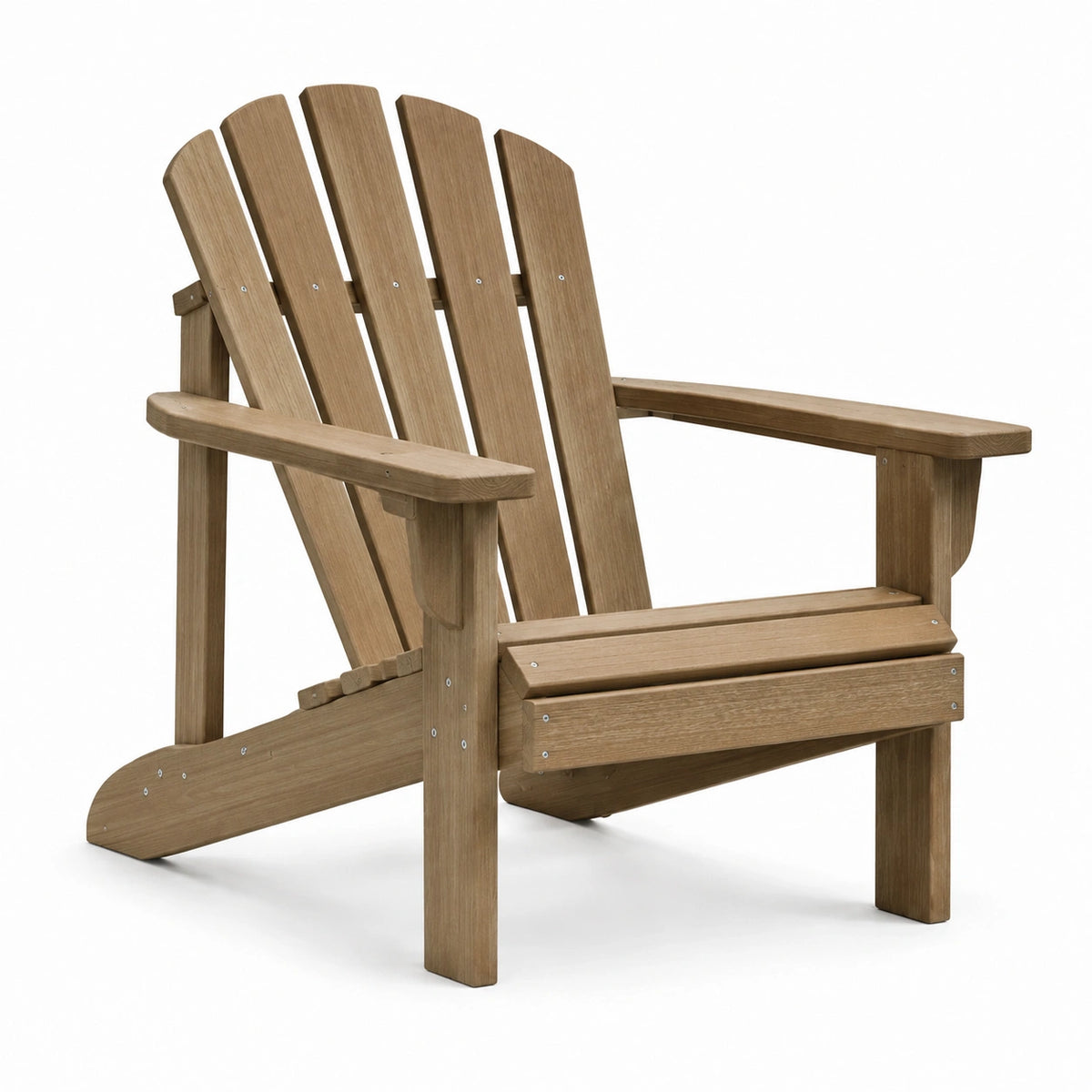 Chaise Adirondack en bois de chêne pour extérieur