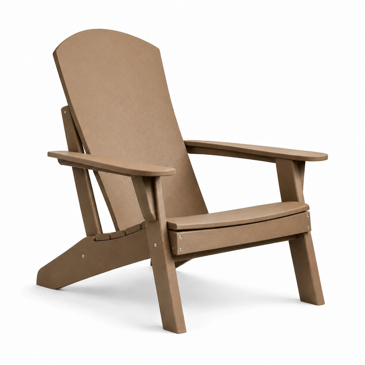 Chaise Adirondack en plastique recyclé HDPE marron pour extérieur